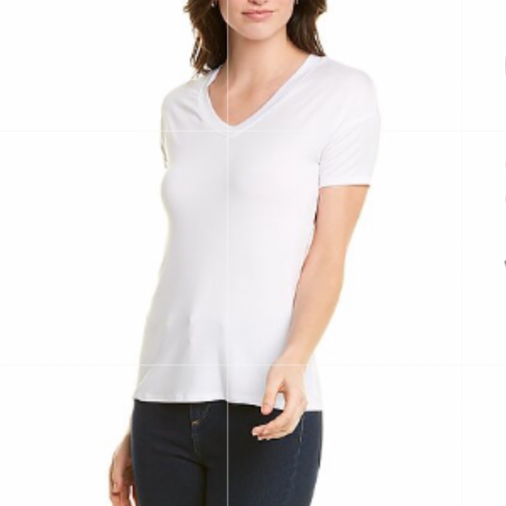 Nwt Catherine malandrino white v-neck T m